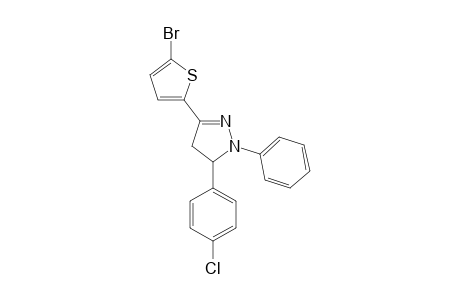 1-PHENYL-3-(5-BROMOTHIOPHEN-2-YL)-5-(4-CHLOROPHENYL)-2-PYRAZOLINE