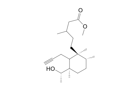 1,2,5-Trimethyl-1-[(4-(methoxycarbonyl)-3-methylbuttyl]-5-(1-hydroxyethyl)-6-(2-propyn-1-yl)cyclohexane