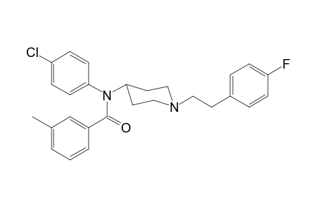 N-(4-Chlorophenyl)-N-(1-[2-(4-fluorophenyl)ethyl]piperidin-4-yl)-3-methylbenzamide