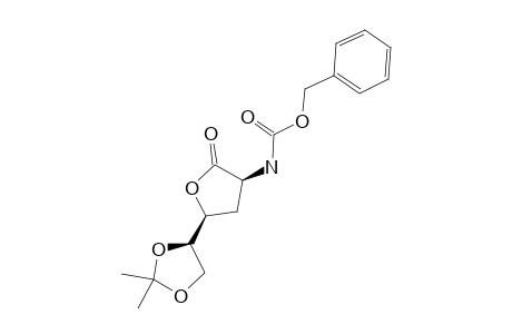 N-[(3S,5S)-5-[(4R)-2,2-dimethyl-1,3-dioxolan-4-yl]-2-keto-tetrahydrofuran-3-yl]carbamic acid benzyl ester