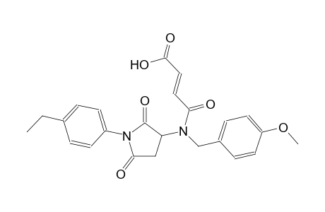 (2E)-4-[[1-(4-ethylphenyl)-2,5-dioxo-3-pyrrolidinyl](4-methoxybenzyl)amino]-4-oxo-2-butenoic acid
