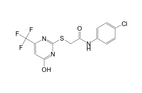 N-(4-chlorophenyl)-2-{[4-hydroxy-6-(trifluoromethyl)-2-pyrimidinyl]sulfanyl}acetamide