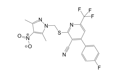 2-{[(3,5-dimethyl-4-nitro-1H-pyrazol-1-yl)methyl]sulfanyl}-4-(4-fluorophenyl)-6-(trifluoromethyl)nicotinonitrile
