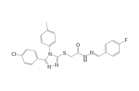 2-{[5-(4-chlorophenyl)-4-(4-methylphenyl)-4H-1,2,4-triazol-3-yl]sulfanyl}-N'-[(E)-(4-fluorophenyl)methylidene]acetohydrazide
