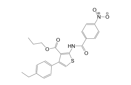 propyl 4-(4-ethylphenyl)-2-[(4-nitrobenzoyl)amino]-3-thiophenecarboxylate