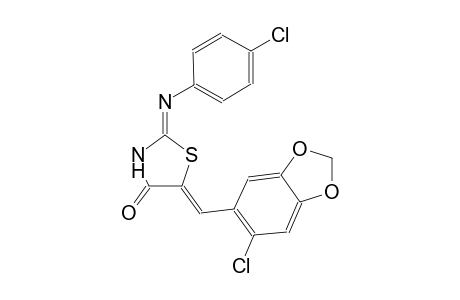 (2Z,5Z)-5-[(6-chloro-1,3-benzodioxol-5-yl)methylene]-2-[(4-chlorophenyl)imino]-1,3-thiazolidin-4-one