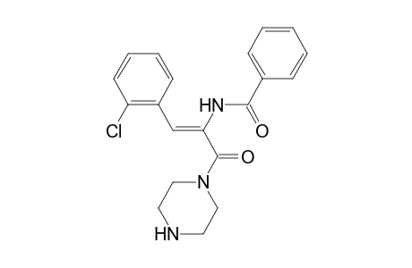 N-[(Z)-2-(2-Chlorophenyl)-1-(1-piperazinylcarbonyl)ethenyl]benzamide