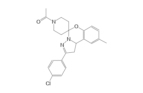 1-(2-(4-chlorophenyl)-9-methyl-1,10b-dihydrospiro[benzo[e]pyrazolo[1,5-c][1,3]oxazine-5,4'-piperidin]-1'-yl)ethanone