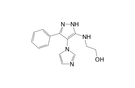 2-(4-(1H-imidazol-1-yl)-3-phenyl-1H-pyrazol-5-ylamino)ethanol