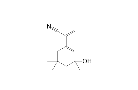 (Z)-2-(3,5,5-trimethyl-3-oxidanyl-cyclohexen-1-yl)but-2-enenitrile