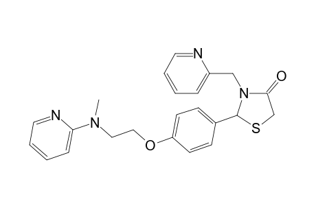 2-(4-(2-(Methyl(pyridin-2-yl)amino)ethoxy)phenyl)-3-(pyridin-2-ylmethyl)thiazolidin-4-one