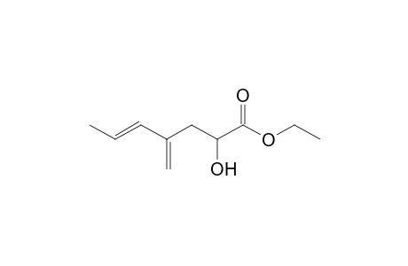 (E)-2-hydroxy-4-methylene-5-heptenoic acid ethyl ester