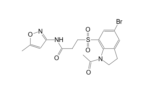 propanamide, 3-[(1-acetyl-5-bromo-2,3-dihydro-1H-indol-7-yl)sulfonyl]-N-(5-methyl-3-isoxazolyl)-