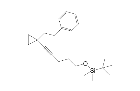 tert-Butyldimethyl(5-(1-phenethylcyclopropyl)pent-4-ynyloxy)silane