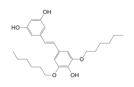 (E)-1-[3,5-Bis(hexyloxy)-4-hydroxyphenyl]-2-(3,5-dihydroxyphenyl)ethene