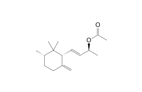 (S)-4-[(1'R,3'S)-2',2',3'-Trimethyl-6'-methylidenecyclohexyl]but-3-en-2-ol-acetate