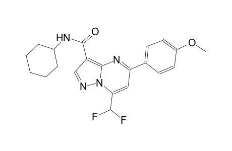 N-cyclohexyl-7-(difluoromethyl)-5-(4-methoxyphenyl)pyrazolo[1,5-a]pyrimidine-3-carboxamide