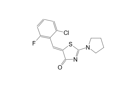 (5Z)-5-(2-chloro-6-fluorobenzylidene)-2-(1-pyrrolidinyl)-1,3-thiazol-4(5H)-one