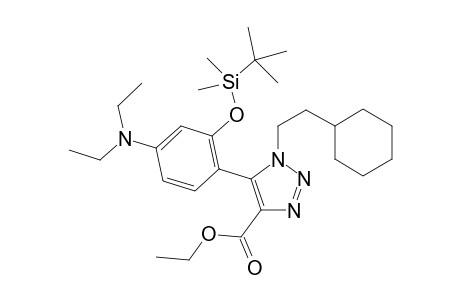 Ethyl 5-(2-((tert-butyldimethylsilyl)oxy)-4-(diethylamino)phenyl)-1-(2-cyclohexylethyl)-1H-1,2,3-triazole-4-carboxylate