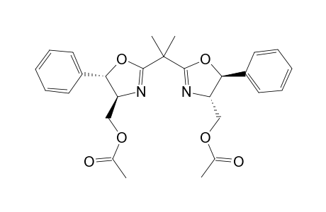 Acetic acid 2-[1-(4S)-4-acetoxymethyl-(5S)-phenyl-4,5-dihydro-oxazol-2-yl)-1-methylethyl]-(5S)phenyl-4,5-dihydrooxaoxazol-(4S)-ylmethyl ester