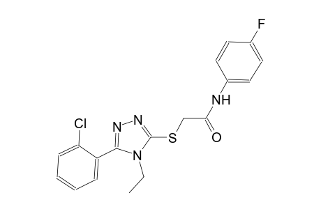 2-{[5-(2-chlorophenyl)-4-ethyl-4H-1,2,4-triazol-3-yl]sulfanyl}-N-(4-fluorophenyl)acetamide