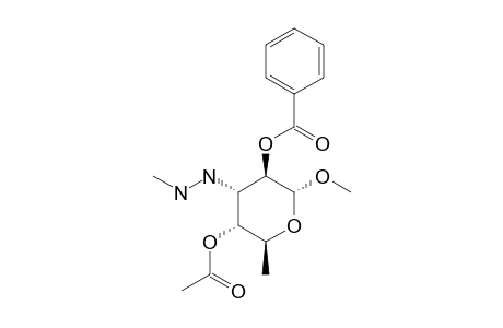 Methyl-4-O-acetyl-2-O-benzoyl-3,6-dideoxy-3-(N-methylhydrazino).alpha.-L-altro-hexopyranoside