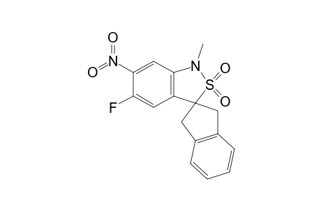 1,3-Dihydro-1-methyl-5-fluoro-6-nitro-2,1-benzisothiazole-3-spiro[2'-indan] - 2,2-dioxide]