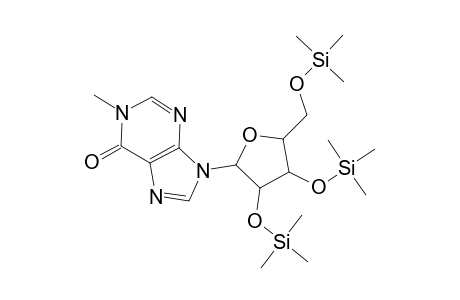 Inosine, 1-methyl-2',3',5'-tris-O-(trimethylsilyl)-