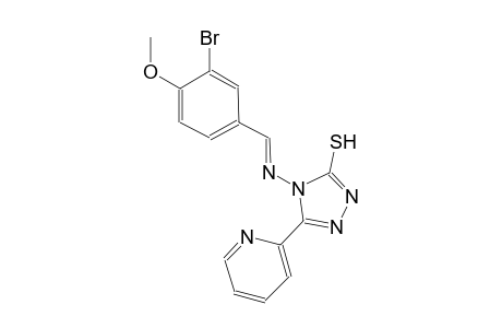 4-{[(E)-(3-bromo-4-methoxyphenyl)methylidene]amino}-5-(2-pyridinyl)-4H-1,2,4-triazole-3-thiol