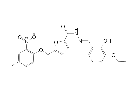 N'-[(E)-(3-ethoxy-2-hydroxyphenyl)methylidene]-5-[(4-methyl-2-nitrophenoxy)methyl]-2-furohydrazide