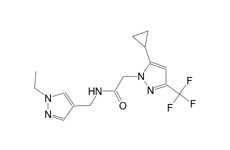 2-[5-cyclopropyl-3-(trifluoromethyl)-1H-pyrazol-1-yl]-N-[(1-ethyl-1H-pyrazol-4-yl)methyl]acetamide