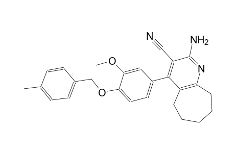 2-amino-4-{3-methoxy-4-[(4-methylbenzyl)oxy]phenyl}-6,7,8,9-tetrahydro-5H-cyclohepta[b]pyridine-3-carbonitrile