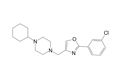 1-[2-(3-Chlorophenyl)oxazol-4-ylmethyl]-4-cyclohexylpiperazine