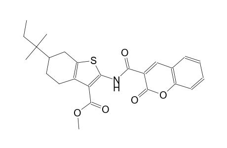 methyl 2-{[(2-oxo-2H-chromen-3-yl)carbonyl]amino}-6-tert-pentyl-4,5,6,7-tetrahydro-1-benzothiophene-3-carboxylate