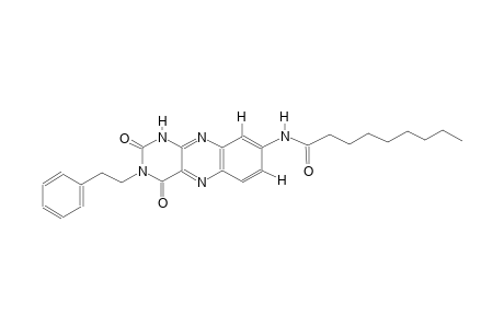 N-[2,4-dioxo-3-(2-phenylethyl)-1,2,3,4-tetrahydrobenzo[g]pteridin-8-yl]nonanamide