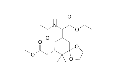 Ethyl N-acetyl-2-[(5S)-4',4'-dimethyl-5'-[(methoxycarbonyl)methyl]-3,3-ethylenedioxycyclohexyl}}glycinate
