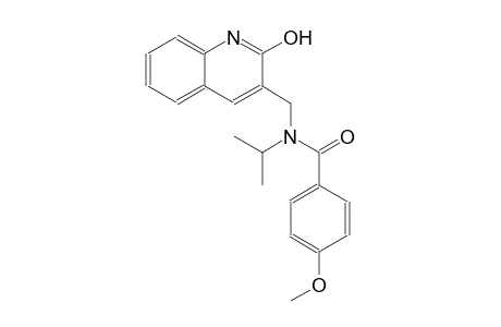 N-[(2-hydroxy-3-quinolinyl)methyl]-N-isopropyl-4-methoxybenzamide