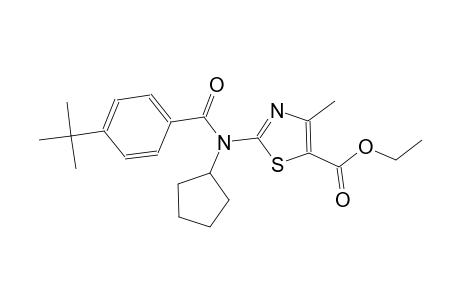 ethyl 2-[(4-tert-butylbenzoyl)(cyclopentyl)amino]-4-methyl-1,3-thiazole-5-carboxylate