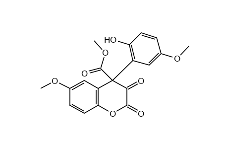 2,3-dioxo-4-(2-hydroxy-5-methoxyphenyl)-6-methoxy-4-chromancarboxylic acid, methyl ester