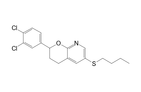 2H-Pyrano[2,3-b]pyridine, 6-(butylthio)-2-(3,4-dichlorophenyl)-3,4-dihydro-