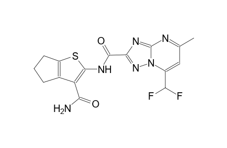 N-[3-(aminocarbonyl)-5,6-dihydro-4H-cyclopenta[b]thien-2-yl]-7-(difluoromethyl)-5-methyl[1,2,4]triazolo[1,5-a]pyrimidine-2-carboxamide