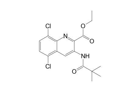 Ethyl 3-[(2,2-dimethylpropanoyl)amino]-5,8-dichloro-quinoline-2-carboxylate