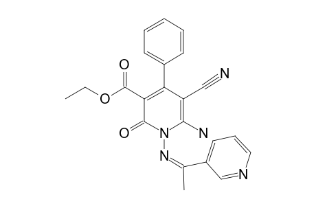 ETHYL-1-(1-PHENYLETHYLIDENEAMINO)-6-AMINO-5-CYANO-1,2-DIHYDRO-2-HYDROXY-4-PHENYLPYRIDINE-3-CARBOXYLATE