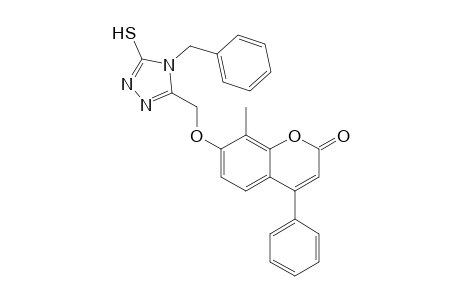 7-[(5-Mercapto-4-benzyl-1,2,4-triazol-3-yl)methoxy]-8-methyl-4-phenyl-2H-1-benzopyran-2-one