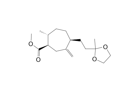 Methyl (1R,2R,5S)-5-[3',3'-(ethylenedioxy)butyl]-2-methyl-6-methylidene-cycloheptanoate