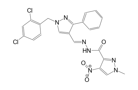 N'-{(E)-[1-(2,4-dichlorobenzyl)-3-phenyl-1H-pyrazol-4-yl]methylidene}-1-methyl-4-nitro-1H-pyrazole-3-carbohydrazide