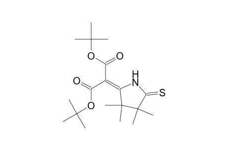 3,3,4,4-Tetramethyl-5-[bis(t-butoxycarbonyl)methylene]-pyrrolidine-2-thione