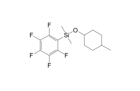 cis-4-Methylcyclohexanol, dimethylpentafluorophenylsilyl ether