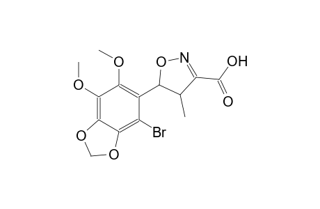 3-isoxazolecarboxylic acid, 5-(4-bromo-6,7-dimethoxy-1,3-benzodioxol-5-yl)-4,5-dihydro-4-methyl-