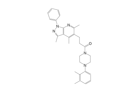 1H-pyrazolo[3,4-b]pyridine, 5-[3-[4-(2,3-dimethylphenyl)-1-piperazinyl]-3-oxopropyl]-3,4,6-trimethyl-1-phenyl-